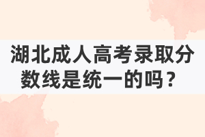 湖北成人高考錄取分?jǐn)?shù)線是統(tǒng)一的嗎？
