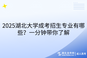 2025湖北大學(xué)成考招生專(zhuān)業(yè)有哪些？一分鐘帶你了解