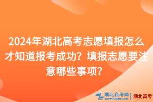 2024年湖北高考志愿填報(bào)怎么才知道報(bào)考成功？填報(bào)志愿要注意哪些事項(xiàng)？