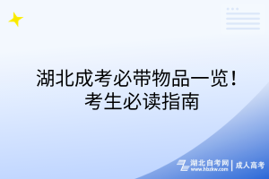 湖北成考必帶物品一覽！考生必讀指南