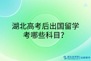 湖北高考后出國留學(xué)考哪些科目？
