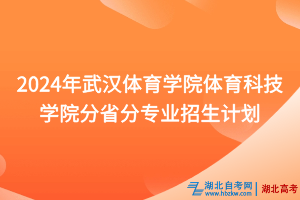 2024年武漢體育學(xué)院體育科技學(xué)院分省分專業(yè)招生計劃