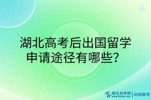 湖北高考后出國留學(xué)申請途徑有哪些？
