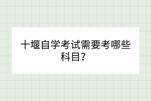 十堰自學(xué)考試需要考哪些科目？