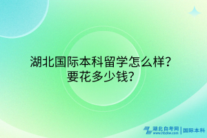 湖北國際本科留學(xué)怎么樣？要花多少錢？