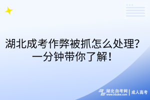 湖北成考作弊被抓怎么處理？一分鐘帶你了解！