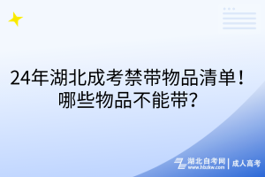 24年湖北成考禁帶物品清單！哪些物品不能帶？