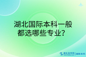 湖北國際本科一般都選哪些專業(yè)？