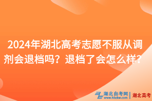 2024年湖北高考志愿不服從調(diào)劑會(huì)退檔嗎？退檔了會(huì)怎么樣？