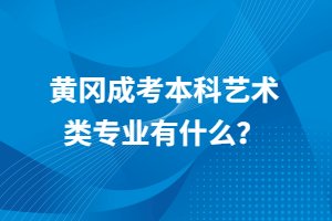 黃岡成考本科藝術(shù)類專業(yè)有什么？