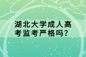 湖北大學(xué)成人高考監(jiān)考嚴(yán)格嗎？