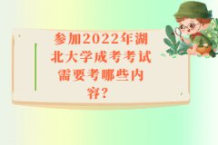 參加2022年湖北大學(xué)成考考試需要考哪些內(nèi)容？
