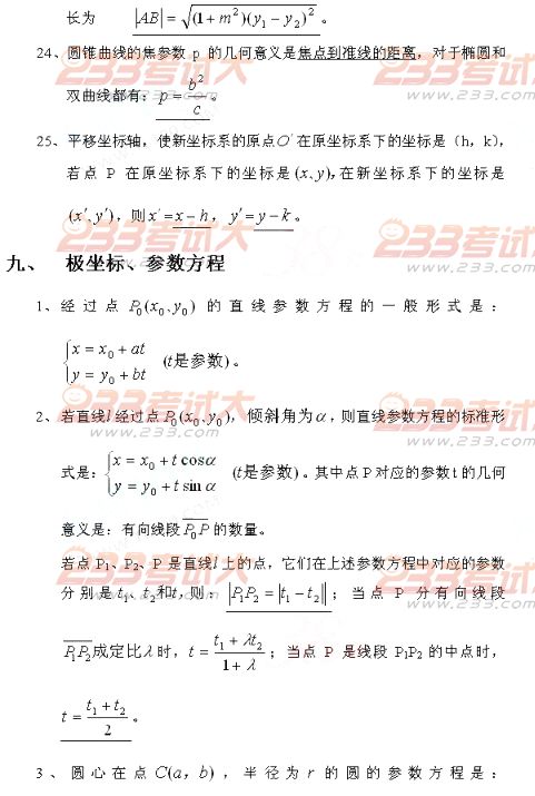 2013年高考輔導(dǎo)：高中數(shù)學(xué)概念、公式大全