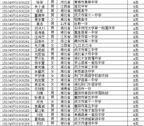 2015年武漢理工大學自主招生初審合格考生名單（二）