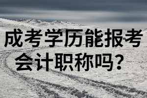 湖南成考本科學(xué)歷能報(bào)會(huì)計(jì)職稱考試嗎？要具備哪些條件？