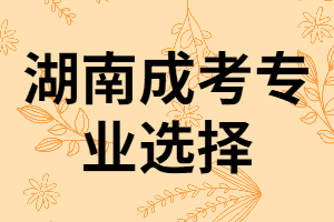 湖南成人高考男生常選的專業(yè)有哪些？