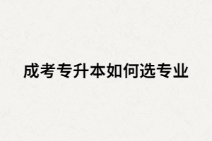 湖南成考專升本從那些方面選專業(yè)比較好？