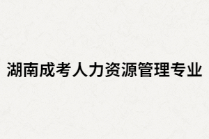 湖南成考人力資源管理是熱門專業(yè)嗎？
