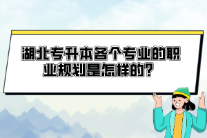湖北專(zhuān)升本各個(gè)專(zhuān)業(yè)的職業(yè)規(guī)劃是怎樣的？