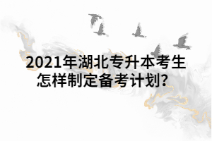 2021年湖北專升本考生怎樣制定備考計(jì)劃?
