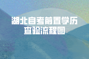 2021年上半年湖北經(jīng)濟(jì)學(xué)院自考本科前置學(xué)歷查驗(yàn)流程圖