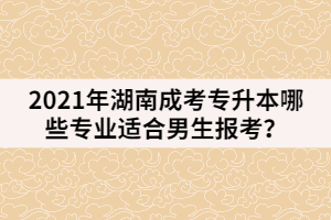2021年湖南成考專升本哪些專業(yè)適合男生報考？