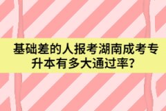 基礎(chǔ)差的人報(bào)考湖南成考專升本有多大通過(guò)率？