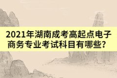 2021年湖南成考高起點(diǎn)電子商務(wù)專業(yè)考試科目有哪些？