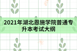 2021年湖北恩施學院普通專升本《會計學》考試大綱