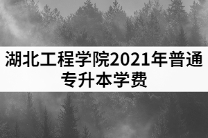 2021年湖北工程學(xué)院普通專升本各專業(yè)收費標(biāo)準(zhǔn)