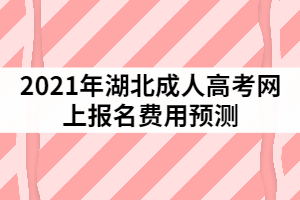 2021年湖北成人高考網(wǎng)上報(bào)名費(fèi)用預(yù)測(cè)