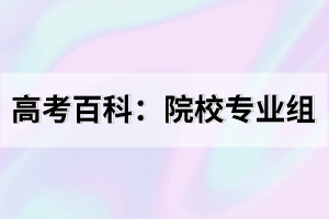 高考百科:院校專業(yè)組