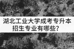 湖北工業(yè)大學(xué)成考專升本招生專業(yè)有哪些？該怎么選？