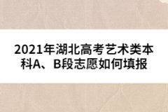 2021年湖北高考藝術(shù)類本科A、B段志愿如何填報(bào)