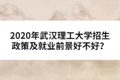 2020年武漢理工大學(xué)招生政策及就業(yè)前景好不好？
