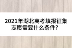 2021年湖北高考填報(bào)征集志愿需要什么條件？