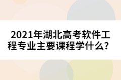 2021年湖北高考軟件工程專業(yè)主要課程學(xué)什么？