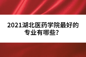 2021湖北醫(yī)藥學(xué)院最好的專業(yè)有哪些？