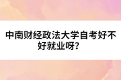 中南財(cái)經(jīng)政法大學(xué)自考好不好就業(yè)呀？