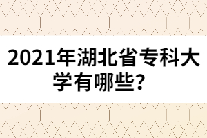 2021年湖北省?？拼髮W(xué)有哪些？