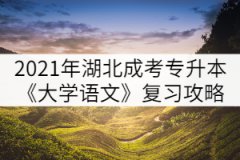 2021年湖北成人高考專(zhuān)升本《大學(xué)語(yǔ)文》復(fù)習(xí)攻略(五)