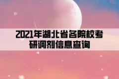 2021年湖北省各院?？佳姓{(diào)劑信息查詢