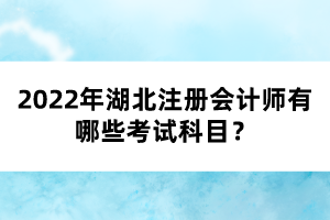 2022年湖北注冊會計師有哪些考試科目？