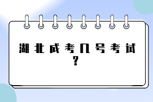 湖北成考幾號(hào)考試？
