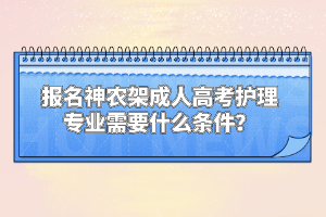 報(bào)名神農(nóng)架成人高考護(hù)理專業(yè)需要什么條件？
