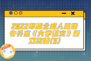 2022年湖北成人高考專(zhuān)升本《大學(xué)語(yǔ)文》復(fù)習(xí)攻略(5)