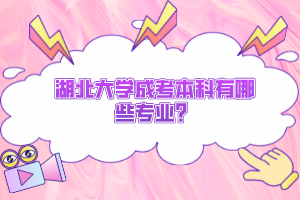 湖北大學(xué)成考本科有哪些專(zhuān)業(yè)？