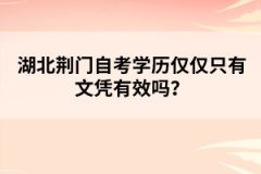 湖北荊門自考學歷僅僅只有文憑有效嗎？