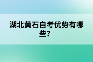 湖北黃石自考優(yōu)勢(shì)有哪些？