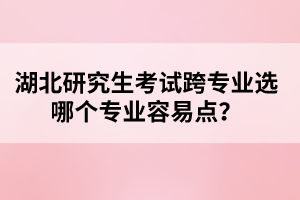 湖北研究生考試跨專業(yè)選哪個專業(yè)容易點？